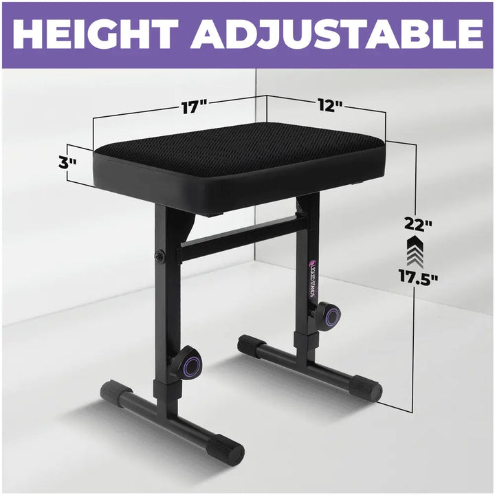 Adjustable Keyboard Bench Seat with Mesh Cushion Liquid Stands