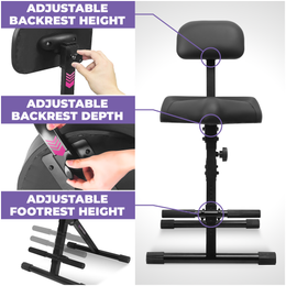 Adjustable Guitar Stool with Backrest