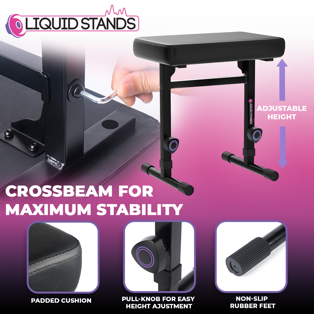 Adjustable X Style Keyboard Stand and Bench Liquid Stands