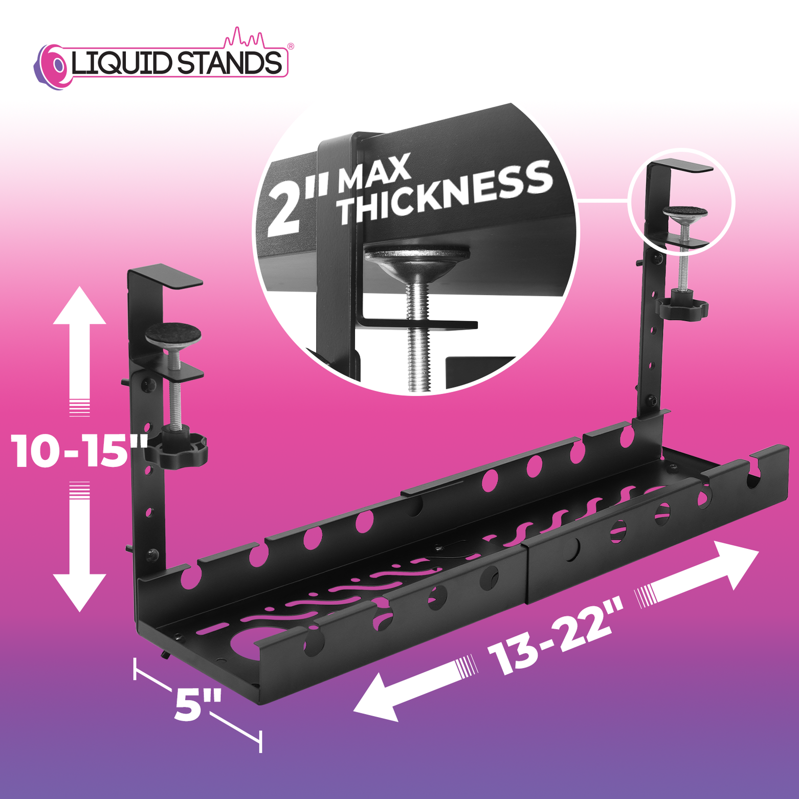 Extendable Under Desk Cable Management Tray