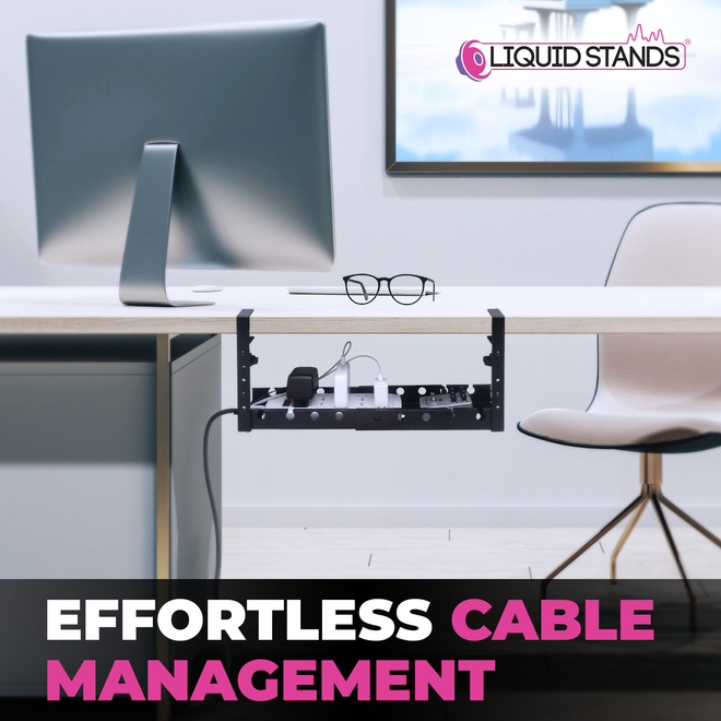 Extendable Under Desk Cable Management Tray