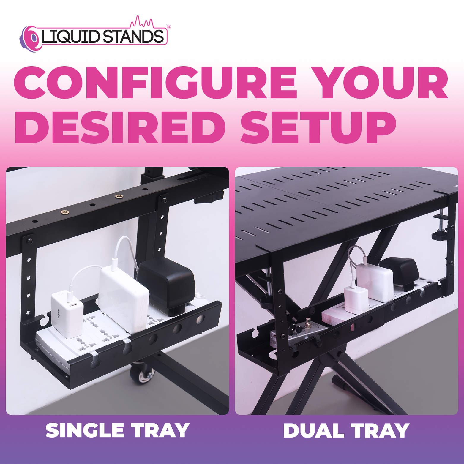 Extendable Under Desk Cable Management Tray