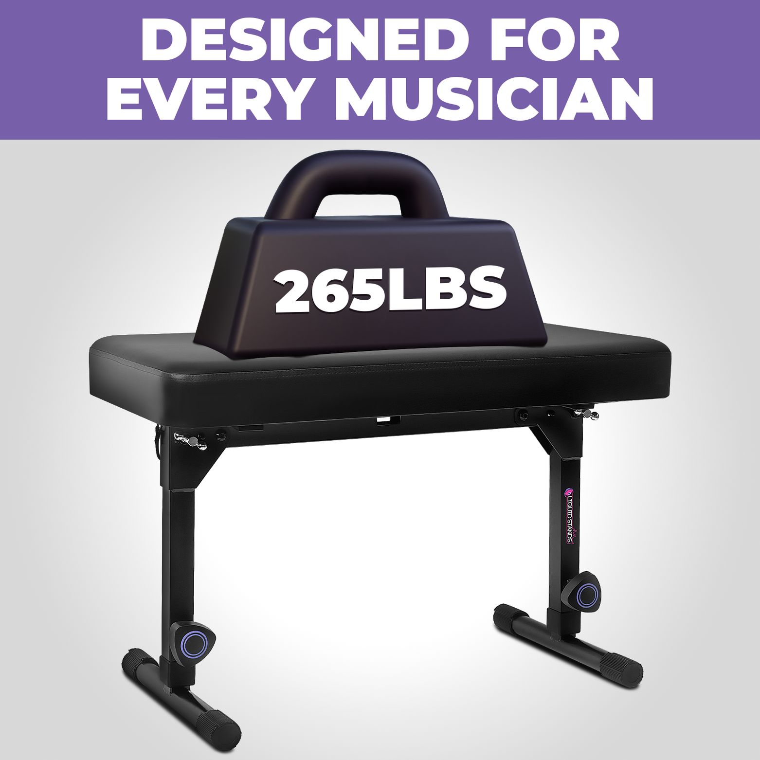 Foldable & Adjustable Piano Bench Seat