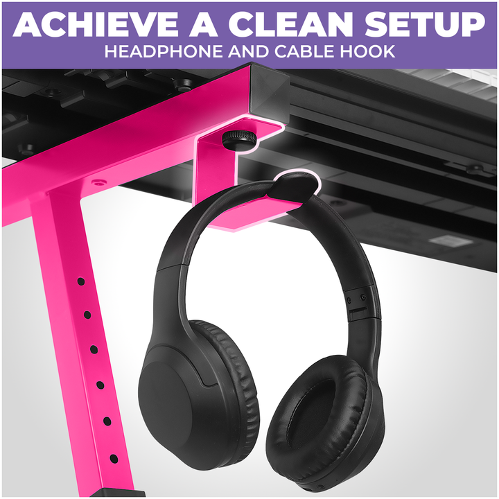 Adjustable Z Shape Pink Keyboard Stand with Wheels