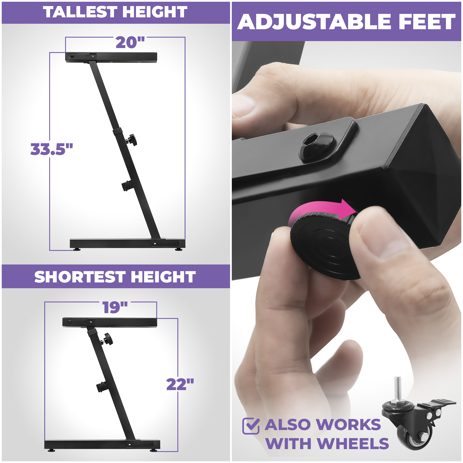 Foldable Z-Style Keyboard Stand