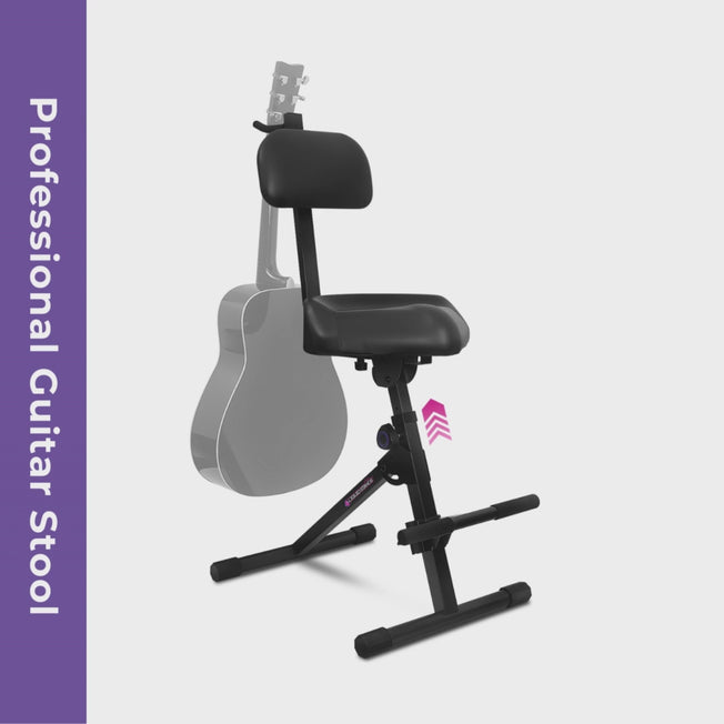 Adjustable Guitar Stool with Backrest